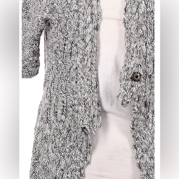 Anthropologie MOTH Tern Tail Cardigan Grey Marbled Sweater.. - Picture 5 of 8